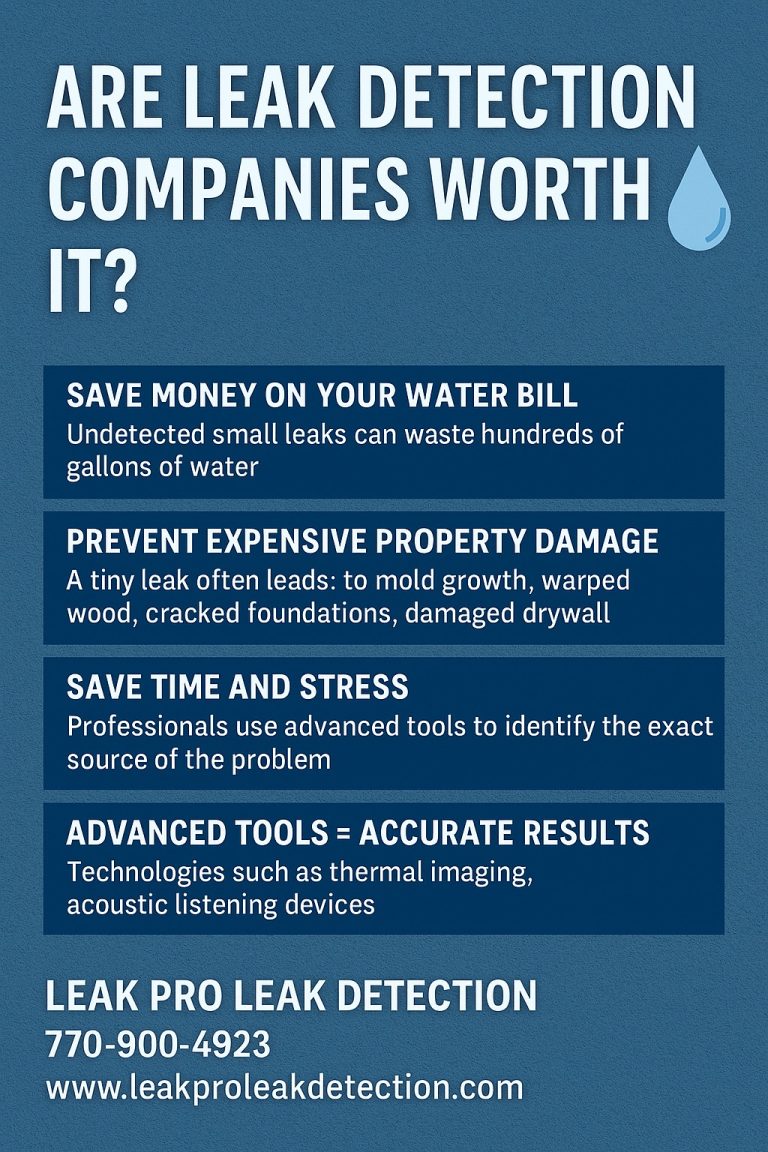 Are Leak Detection Companies Worth It?